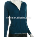 15STC6804 listrado forro camisola de cashmere com capuz mulheres